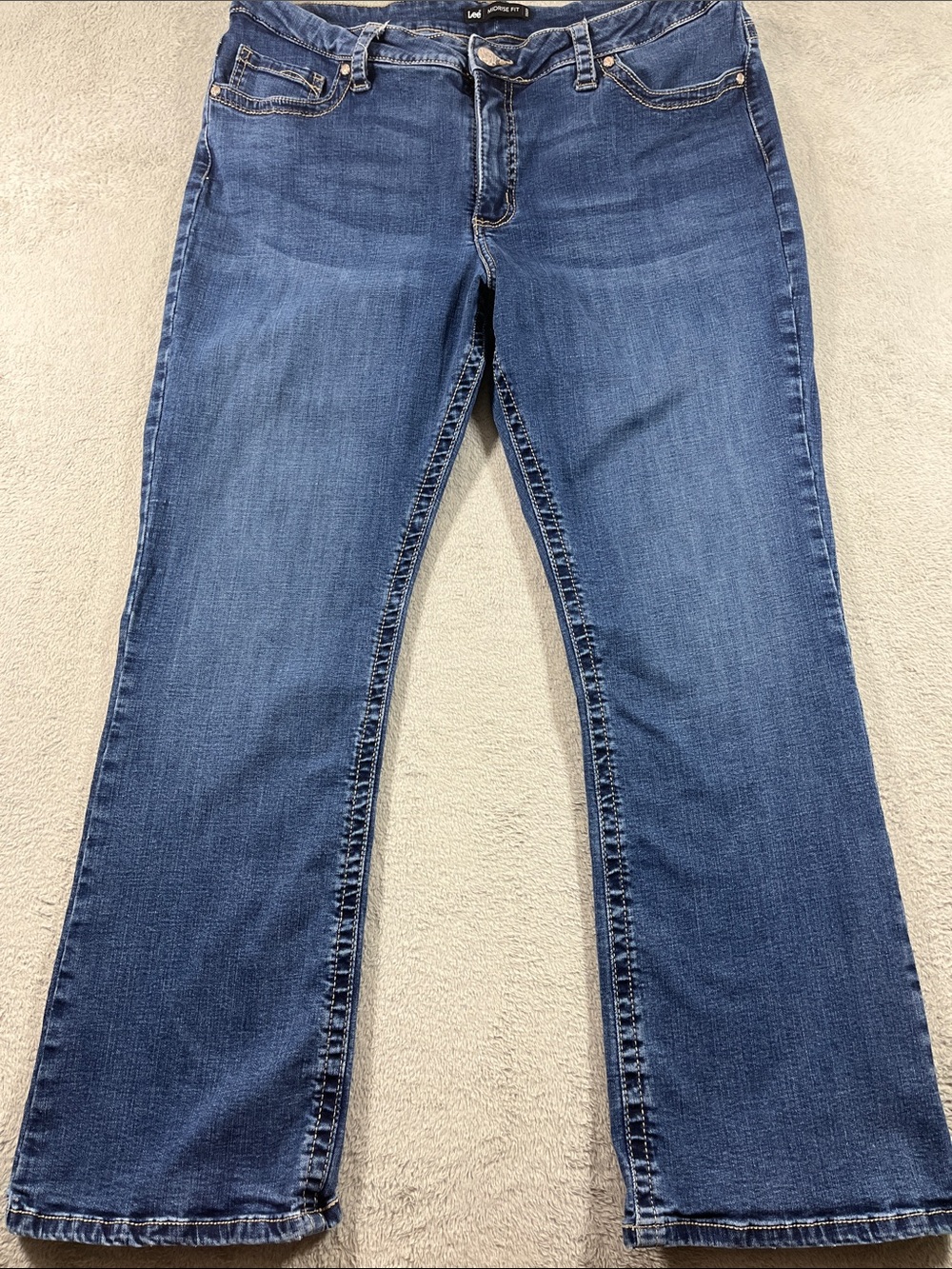 Lee Women's Dark Blue Boot-Cut Jeans Women Size 16P